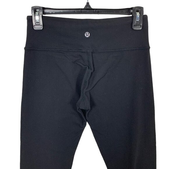 Lululemon Crop Leggings Black Gray Colorblock High Rise Athletic 6 - Picture 5 of 7